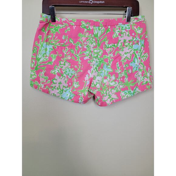 Lilly Pulitzer Adie Shorts Southern Charm Pattern Women's Size 2 Pink Green - Picture 2 of 6